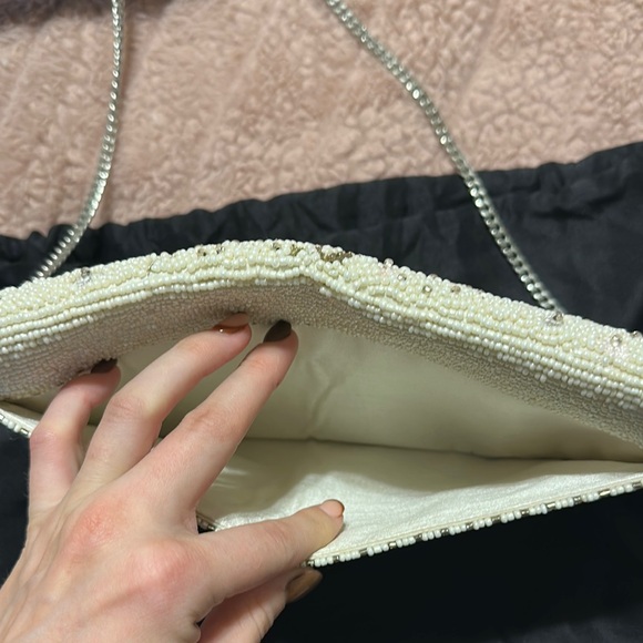 Mary Frances 'Happily Ever After' Beaded Clutch - Cream - Picture 7 of 7